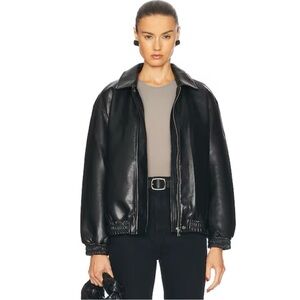 Enza Costa leather bomber. NWOT